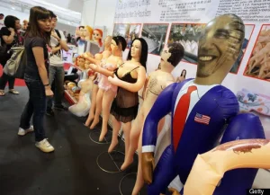 boneco inflável do barack obama