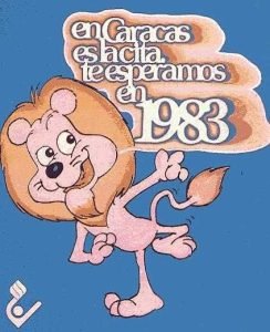 Pan de 1983. O mascote foi um leão, chamado Santiaguito