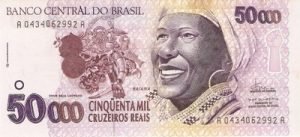 "A Baiana", de 50 mil cruzeiros reais,