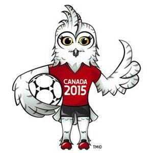 Shuéme e é uma coruja-das-neves (ou coruja-do-ártico) - MASCOTE DA COPA DO MUNDO DE FUTEBOL FEMININO 2015