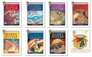 serviço inglês lançou em 2007 uma coleção de doze selos do Harry Potter