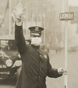 GRIPE ESPANHOLA - GUARDA DE MÁSCARA EM NOVA YORK