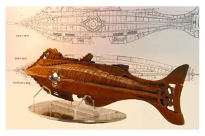 Náutilos - O submarino de "Vinte mil léguas submarinas" de Júlio Verne