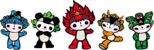 Fuwa (Beibe, Jingjing, Huanhuan, Yingying e Nini)
Pequim, 2008